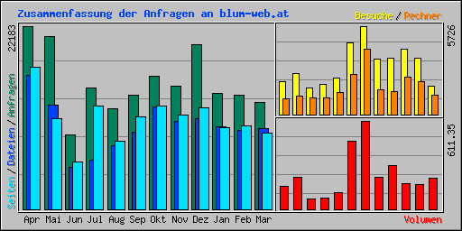Zusammenfassung der Anfragen an blum-web.at